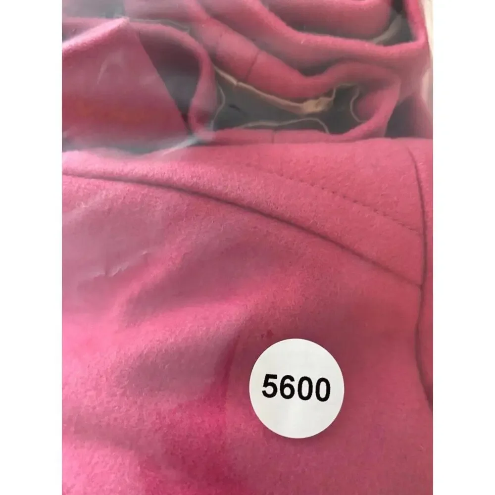Womens Size Tall Small J crew Pea Coat breasted Wool blend lined Pink Old Money‎